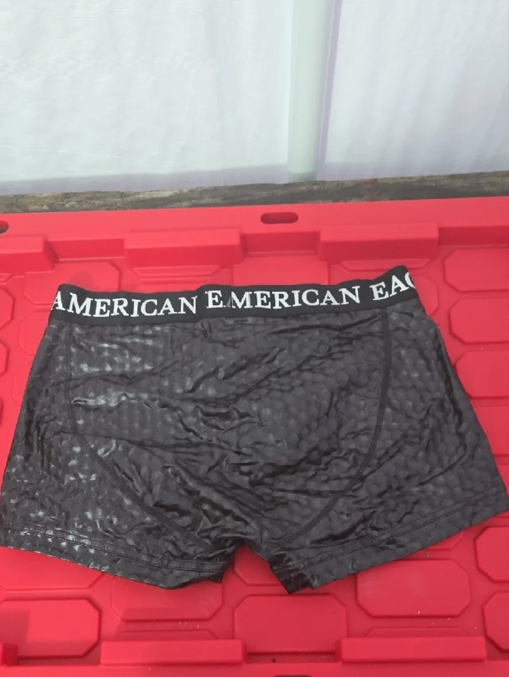 American Eagle Outfitters Black Glossy Texture Underwear Shorts